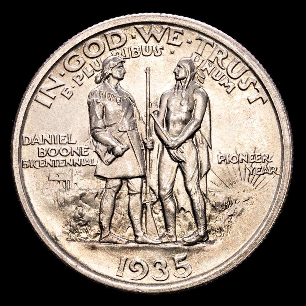 ESTADOS UNIDOS. 1/2 dólar. 1935. AR. Bicentenario Daniel Boone. KM-165,1. SC.